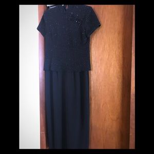 Long Black Evening dress - Classic - size 8